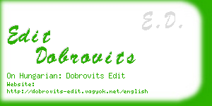 edit dobrovits business card